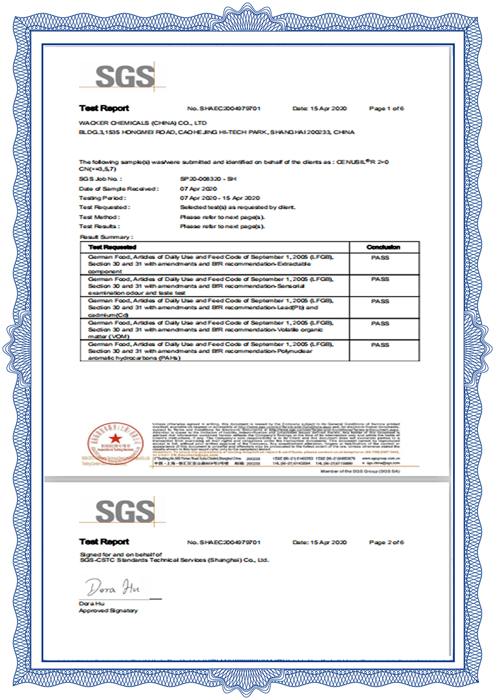 Rapportu di prova SGS (2)